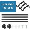 imageHVERSAILTEX Curtain Rods for Windows 162 to 594 Inches 34quot inch Diameter Adjustable Heavy Duty Drapery Rods Splicing Curtains Rods with Easy Install Design Extendable Curtain Rod WhiteMatte Black