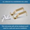 imageHVERSAILTEX Window Treatment Single Curtain Rod Set Telescoping Curtain Rod with Carved Hollow Ball Finials Adjustable Length from 48 to 84Inch 34 Inch Diameter Champagne GoldChampagne Gold
