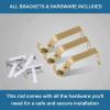 imageHVERSAILTEX Window Treatment Single Curtain Rod Set Telescoping Curtain Rod with Carved Hollow Ball Finials Adjustable Length from 48 to 84Inch 34 Inch Diameter Champagne GoldChampagne Gold