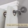 imageHVERSAILTEX Window Treatment Single Curtain Rod Set Telescoping Curtain Rod with Carved Hollow Ball Finials Adjustable Length from 48 to 84Inch 34 Inch Diameter Champagne GoldPewter