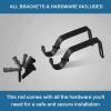 imageHVERSAILTEX Window Treatment Single Curtain Rod Set Telescoping Curtain Rod with Carved Hollow Ball Finials Adjustable Length from 48 to 84Inch 34 Inch Diameter Champagne GoldBlack