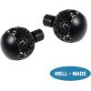 imageHVERSAILTEX Window Treatment Single Curtain Rod Set Telescoping Curtain Rod with Carved Hollow Ball Finials Adjustable Length from 48 to 84Inch 34 Inch Diameter Champagne GoldBlack