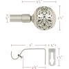imageHVERSAILTEX Window Treatment Single Curtain Rod Set Telescoping Curtain Rod with Carved Hollow Ball Finials Adjustable Length from 48 to 84Inch 34 Inch Diameter Champagne GoldNickel