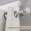 imageHVERSAILTEX Window Treatment Single Curtain Rod Set Telescoping Curtain Rod with Carved Hollow Ball Finials Adjustable Length from 48 to 84Inch 34 Inch Diameter Champagne GoldNickel