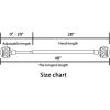 imageHVERSAILTEX Window Treatment Single Curtain Rod Set Telescoping Curtain Rod with Carved Hollow Ball Finials Adjustable Length from 48 to 84Inch 34 Inch Diameter Champagne GoldBlack