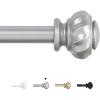 imageHVERSAILTEX Curtain Rods for Windows 162 to 594 Inches 34quot inch Diameter Adjustable Heavy Duty Drapery Rods Splicing Curtains Rods with Easy Install Design Extendable Curtain Rod WhiteBrushed Nickel