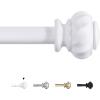 imageHVERSAILTEX Curtain Rods for Windows 162 to 594 Inches 34quot inch Diameter Adjustable Heavy Duty Drapery Rods Splicing Curtains Rods with Easy Install Design Extendable Curtain Rod WhiteWhite