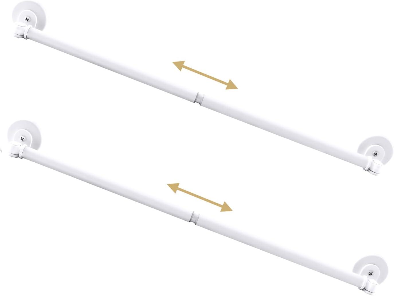 imageHVERSAILTEX 1 PACK Magnetic Curtain Rods for Metal Doors 16quot to 28quot 12 Inch Diameter Adjustable French Door Curtain Rod for Classroom Whiteboard Magnetic Cafe Rod Towel Bar Holder BlackWhite