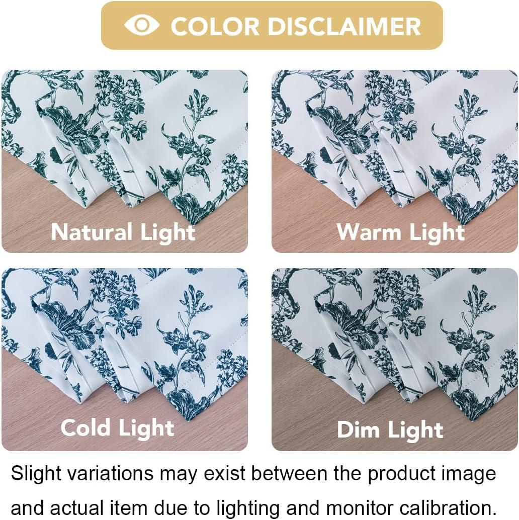 imageHVERSAILTEX Blackout Curtains 63 Inch Length 2 Panels Set Floral Print Drapes Farmhouse for Living Room Grommet Room Darkening Curtains Vintage Boho Window Treatment2 Panels NavyTeal