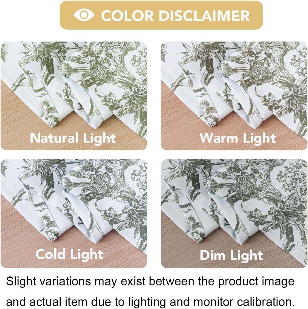 imageHVERSAILTEX Blackout Curtains 63 Inch Length 2 Panels Set Floral Print Drapes Farmhouse for Living Room Grommet Room Darkening Curtains Vintage Boho Window Treatment2 Panels NavySage