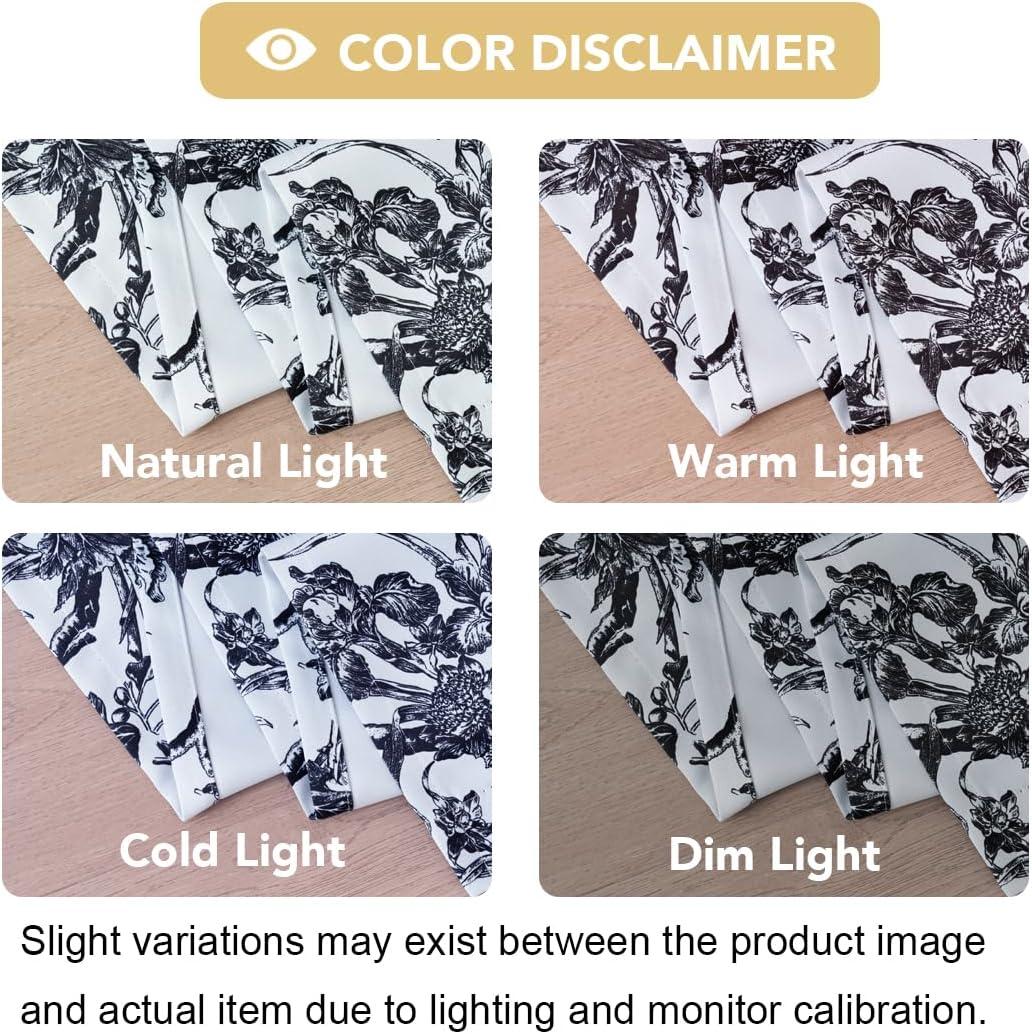 imageHVERSAILTEX Blackout Curtains 63 Inch Length 2 Panels Set Floral Print Drapes Farmhouse for Living Room Grommet Room Darkening Curtains Vintage Boho Window Treatment2 Panels NavyBlack