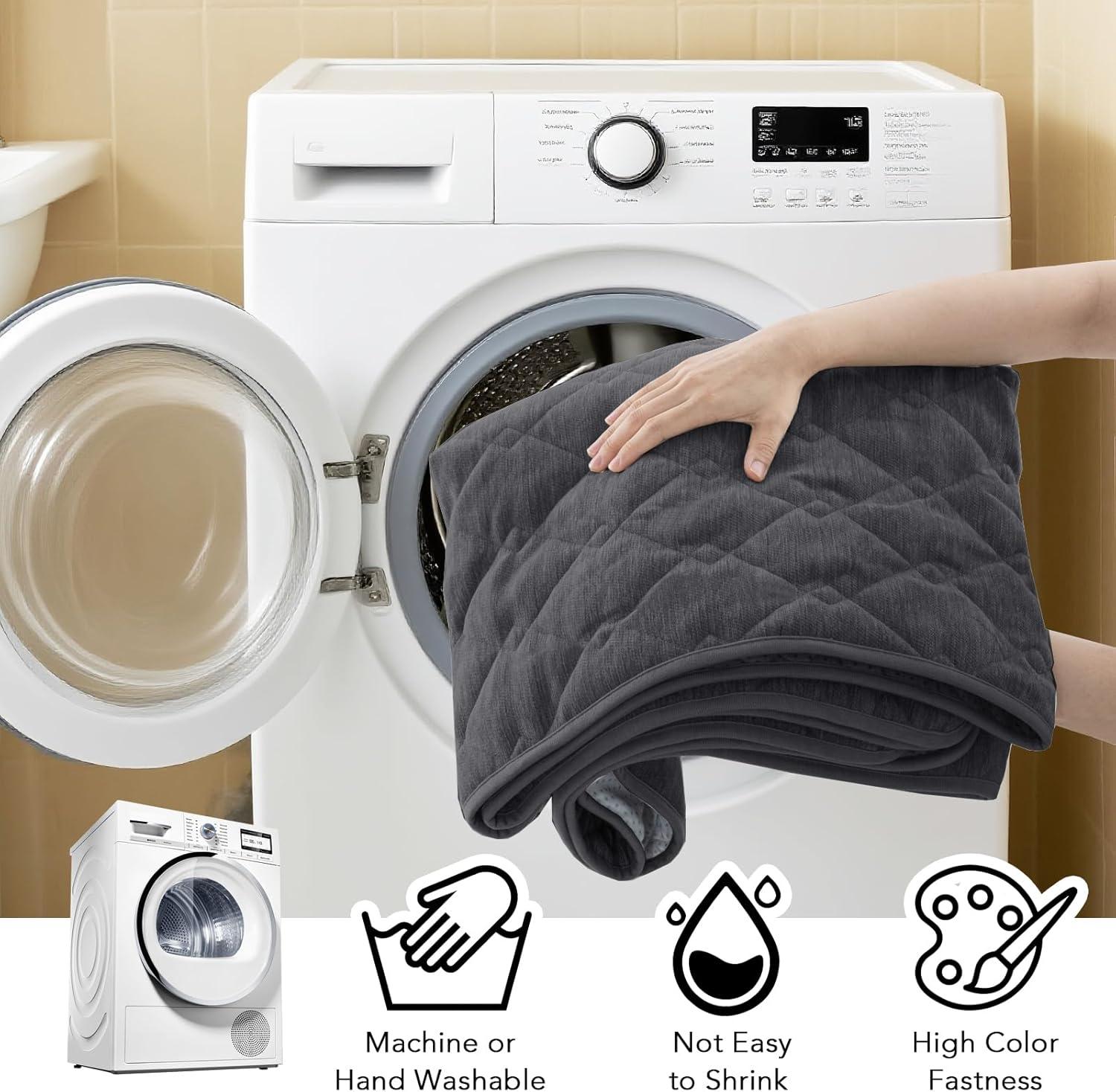 imageHVERSAILTEX Couch Cover Chenille Pet Fuzzy Sofa Covers for 3 Cushion Couch Anti Slip Washable Sofa Slipcovers with Strap Soft Couch Protector Cover for Dogs Cats Kids36quot x 82quot GreyGrey