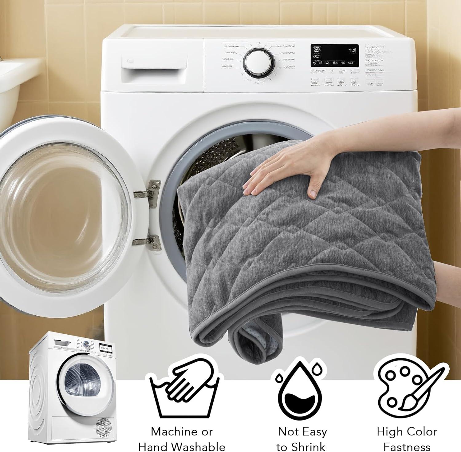 imageHVERSAILTEX Couch Cover Chenille Pet Fuzzy Sofa Covers for 3 Cushion Couch Anti Slip Washable Sofa Slipcovers with Strap Soft Couch Protector Cover for Dogs Cats Kids36quot x 82quot GreyLight Grey