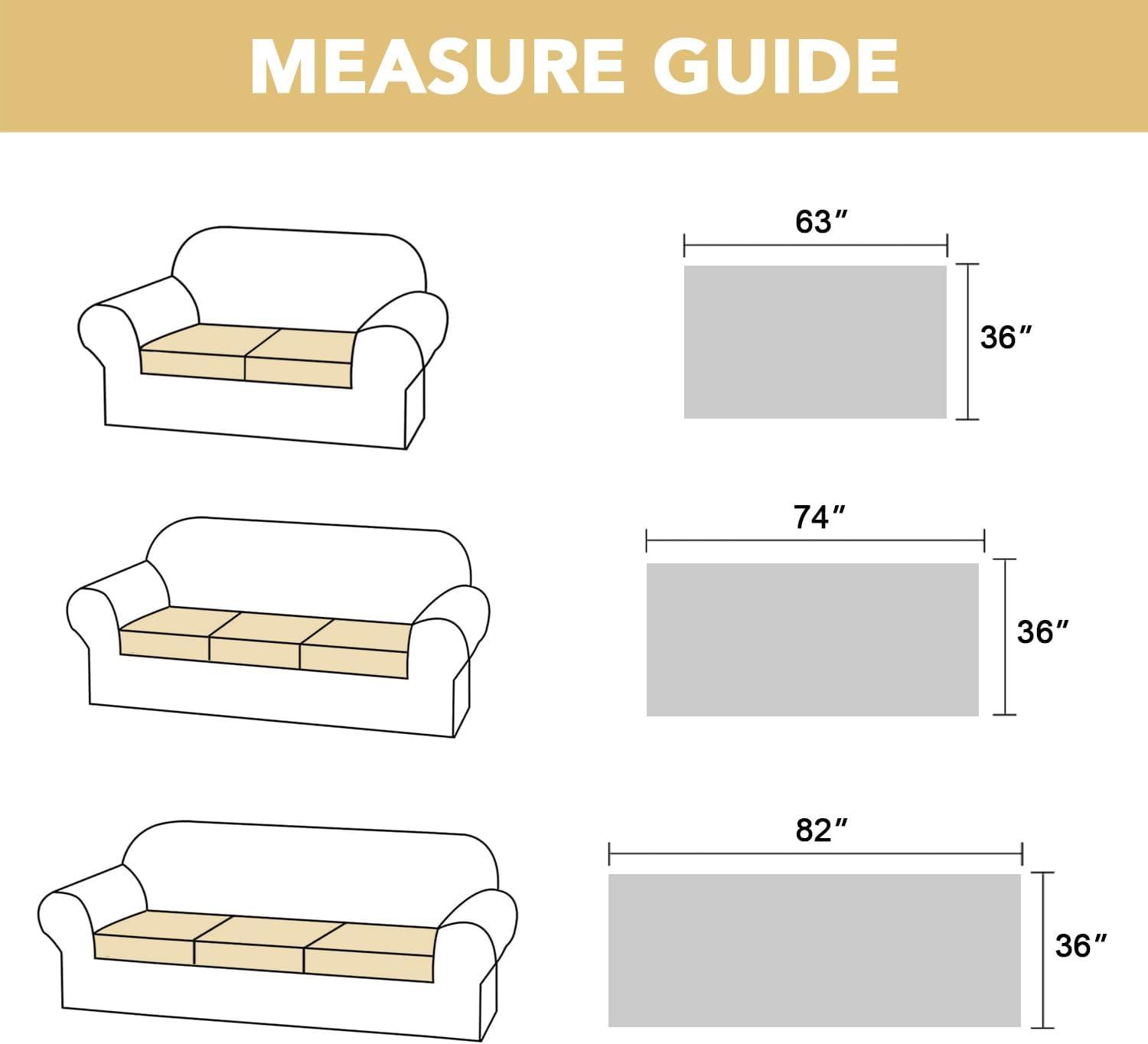 imageHVERSAILTEX Couch Cover Chenille Pet Fuzzy Sofa Covers for 3 Cushion Couch Anti Slip Washable Sofa Slipcovers with Strap Soft Couch Protector Cover for Dogs Cats Kids36quot x 82quot GreyStone Blue