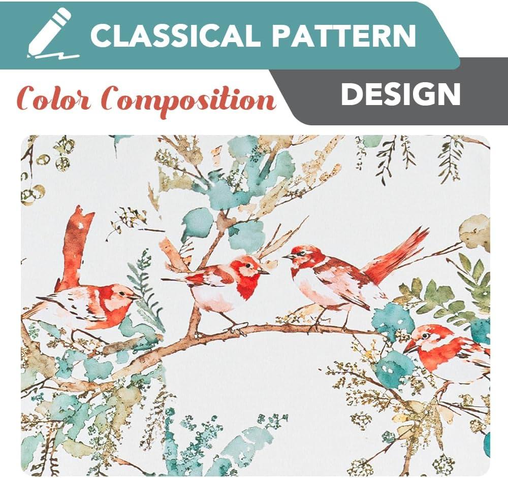 imageHVERSAILTEX Floral 100 Blackout Curtains 84 inch Length 2 Panels Printed Patterned Room Darkening Vintage Thermal Insulated Curtains for Living Room Grommet Curtain Drapes TealBlackTealRust