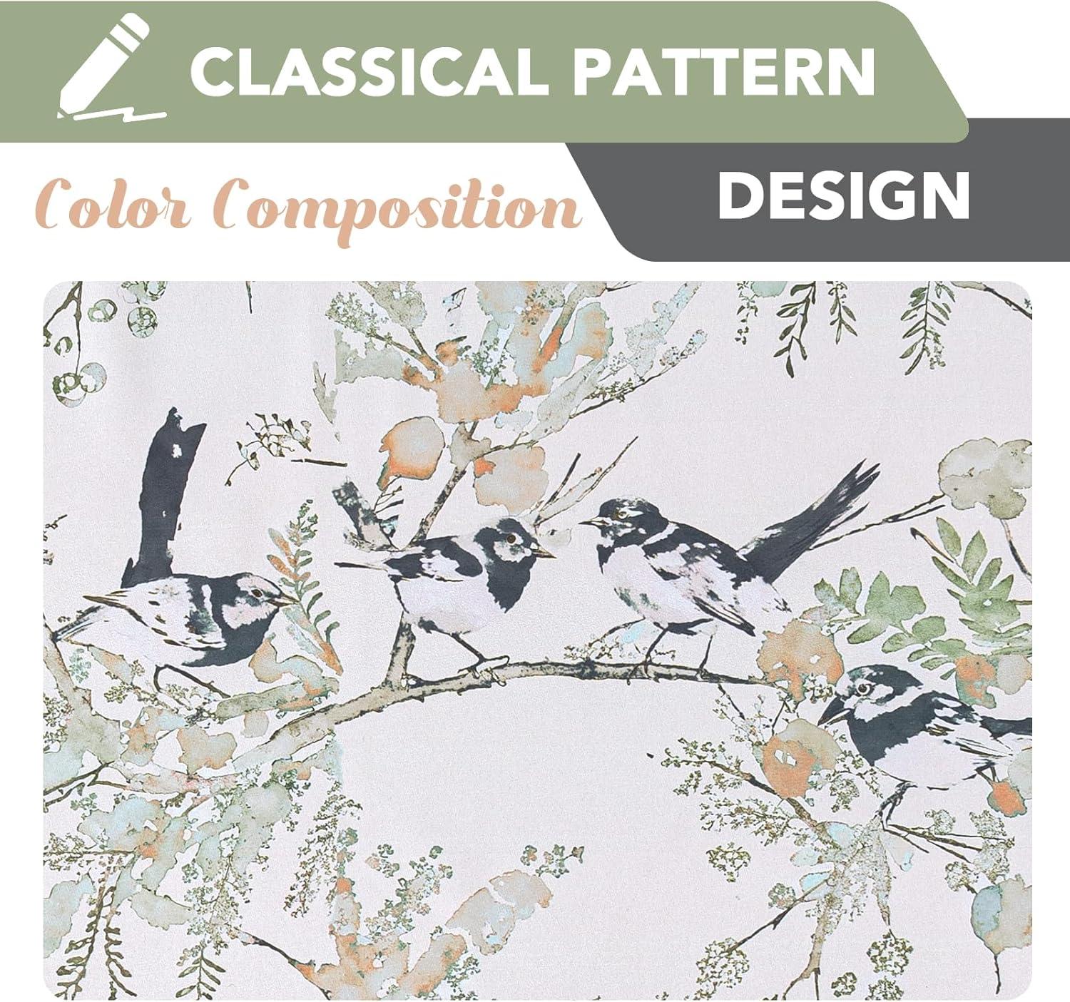 imageHVERSAILTEX Floral 100 Blackout Curtains 84 inch Length 2 Panels Printed Patterned Room Darkening Vintage Thermal Insulated Curtains for Living Room Grommet Curtain Drapes TealBlackPale AquaBlack