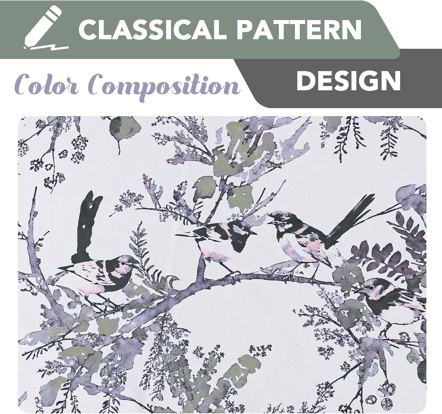 imageHVERSAILTEX Floral 100 Blackout Curtains 84 inch Length 2 Panels Printed Patterned Room Darkening Vintage Thermal Insulated Curtains for Living Room Grommet Curtain Drapes TealBlackSageBlack