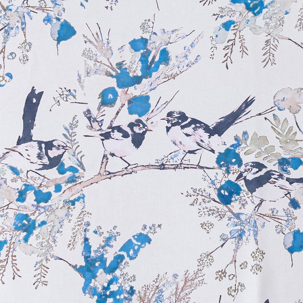 imageHVERSAILTEX Floral 100 Blackout Curtains 84 inch Length 2 Panels Printed Patterned Room Darkening Vintage Thermal Insulated Curtains for Living Room Grommet Curtain Drapes TealBlackBlueBlack