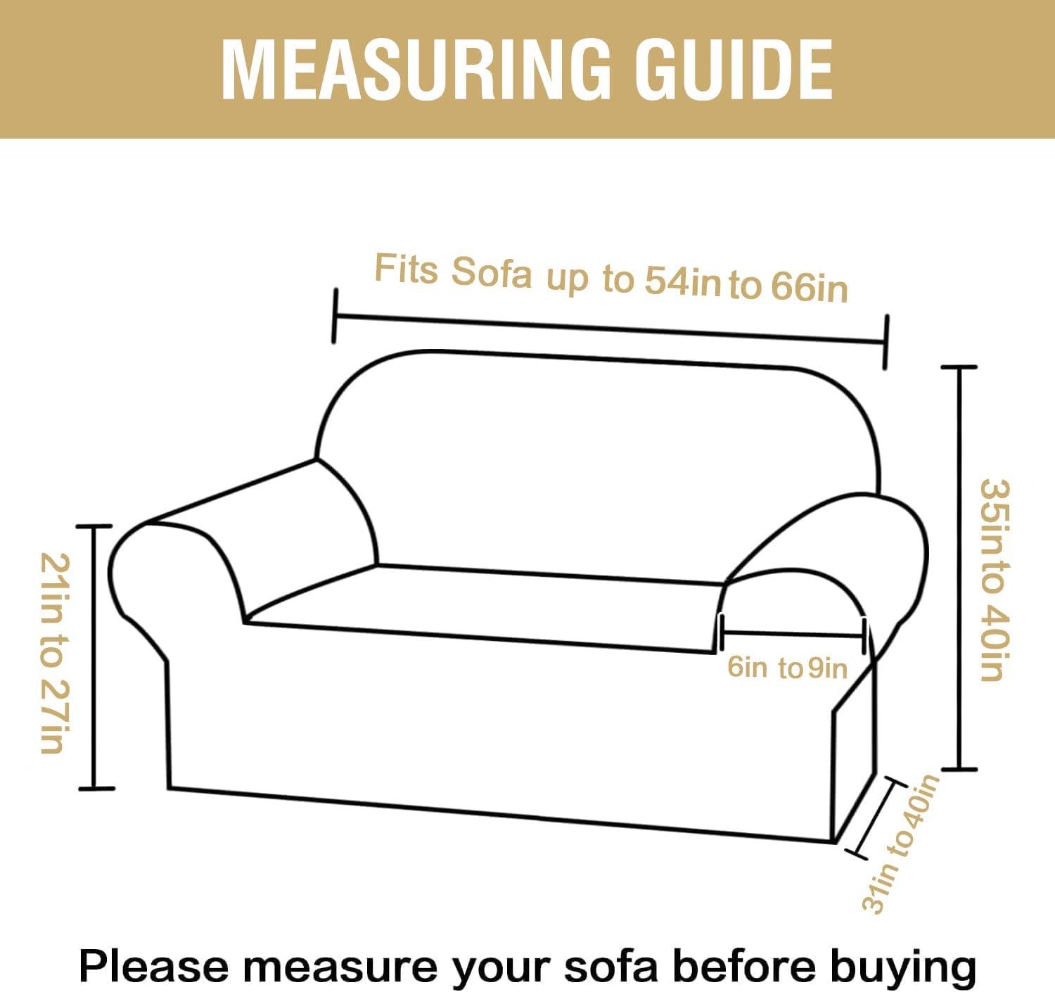 imageHVERSAILTEX Jacquard Sofa Slipcover with Waterproof Seat Furniture Protector 1 Piece Stretch Sofa Covers with Elastic Bottom for Kids Pets DogSofa IvoryStone Blue