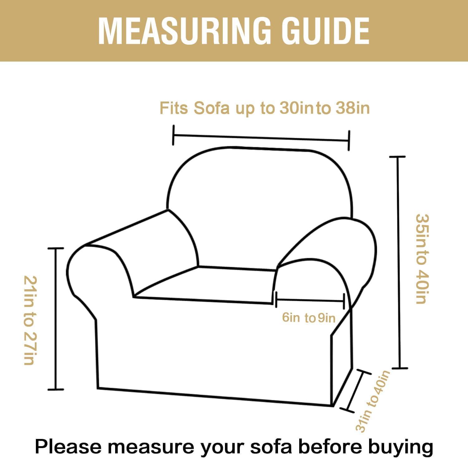 imageHVERSAILTEX Jacquard Sofa Slipcover with Waterproof Seat Furniture Protector 1 Piece Stretch Sofa Covers with Elastic Bottom for Kids Pets DogSofa IvoryGrey