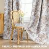 imageHVERSAILTEX Blackout Curtains 63 Inch Length 2 Panels Set Floral Print Drapes Farmhouse for Living Room Grommet Room Darkening Curtains Vintage Boho Window Treatment2 Panels NavyMacchiato