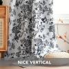 imageHVERSAILTEX Blackout Curtains 63 Inch Length 2 Panels Set Floral Print Drapes Farmhouse for Living Room Grommet Room Darkening Curtains Vintage Boho Window Treatment2 Panels NavyBlack