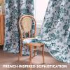 imageHVERSAILTEX Blackout Curtains 63 Inch Length 2 Panels Set Floral Print Drapes Farmhouse for Living Room Grommet Room Darkening Curtains Vintage Boho Window Treatment2 Panels NavyTeal