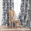 imageHVERSAILTEX Blackout Curtains 63 Inch Length 2 Panels Set Floral Print Drapes Farmhouse for Living Room Grommet Room Darkening Curtains Vintage Boho Window Treatment2 Panels NavyBlack