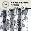 imageHVERSAILTEX Blackout Curtains 63 Inch Length 2 Panels Set Floral Print Drapes Farmhouse for Living Room Grommet Room Darkening Curtains Vintage Boho Window Treatment2 Panels NavyBlack