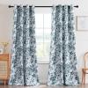 imageHVERSAILTEX Blackout Curtains 63 Inch Length 2 Panels Set Floral Print Drapes Farmhouse for Living Room Grommet Room Darkening Curtains Vintage Boho Window Treatment2 Panels NavyTeal
