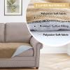 imageHVERSAILTEX Couch Cover Chenille Pet Fuzzy Sofa Covers for 3 Cushion Couch Anti Slip Washable Sofa Slipcovers with Strap Soft Couch Protector Cover for Dogs Cats Kids36quot x 82quot GreyKhaki