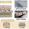 imageHVERSAILTEX Couch Cover Chenille Pet Fuzzy Sofa Covers for 3 Cushion Couch Anti Slip Washable Sofa Slipcovers with Strap Soft Couch Protector Cover for Dogs Cats Kids36quot x 82quot GreyTender Green