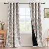 imageHVERSAILTEX Floral 100 Blackout Curtains 84 inch Length 2 Panels Printed Patterned Room Darkening Vintage Thermal Insulated Curtains for Living Room Grommet Curtain Drapes TealBlackTealRust