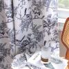 imageHVERSAILTEX Floral 100 Blackout Curtains 84 inch Length 2 Panels Printed Patterned Room Darkening Vintage Thermal Insulated Curtains for Living Room Grommet Curtain Drapes TealBlackSageBlack