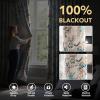 imageHVERSAILTEX Floral 100 Blackout Curtains 84 inch Length 2 Panels Printed Patterned Room Darkening Vintage Thermal Insulated Curtains for Living Room Grommet Curtain Drapes TealBlackTealBlack