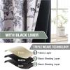 imageHVERSAILTEX Floral 100 Blackout Curtains 84 inch Length 2 Panels Printed Patterned Room Darkening Vintage Thermal Insulated Curtains for Living Room Grommet Curtain Drapes TealBlackSageBlack