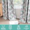 imageHVERSAILTEX Floral 100 Blackout Curtains 84 inch Length 2 Panels Printed Patterned Room Darkening Vintage Thermal Insulated Curtains for Living Room Grommet Curtain Drapes TealBlackTurquoiseBlack