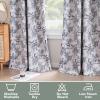 imageHVERSAILTEX Floral 100 Blackout Curtains 84 inch Length 2 Panels Printed Patterned Room Darkening Vintage Thermal Insulated Curtains for Living Room Grommet Curtain Drapes TealBlackSageBlack