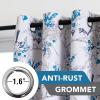 imageHVERSAILTEX Floral 100 Blackout Curtains 84 inch Length 2 Panels Printed Patterned Room Darkening Vintage Thermal Insulated Curtains for Living Room Grommet Curtain Drapes TealBlackBlueBlack