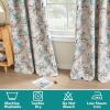 imageHVERSAILTEX Floral 100 Blackout Curtains 84 inch Length 2 Panels Printed Patterned Room Darkening Vintage Thermal Insulated Curtains for Living Room Grommet Curtain Drapes TealBlackTealBlack