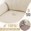 imageHVERSAILTEX Jacquard Sofa Slipcover with Waterproof Seat Furniture Protector 1 Piece Stretch Sofa Covers with Elastic Bottom for Kids Pets DogSofa IvoryIvory
