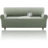 imageHVERSAILTEX Jacquard Sofa Slipcover with Waterproof Seat Furniture Protector 1 Piece Stretch Sofa Covers with Elastic Bottom for Kids Pets DogSofa IvorySea Grass