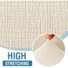 imageHVERSAILTEX Jacquard Sofa Slipcover with Waterproof Seat Furniture Protector 1 Piece Stretch Sofa Covers with Elastic Bottom for Kids Pets DogSofa IvoryIvory