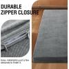 imageHVERSAILTEX Twin Size Armless Futon Mattress Covers for Traditional Japanese Futon Mattress Soft Chenille Couch Slipcovers Floor Mats Sofa Protector Zippered Sleeper Sofa CoverGreyGrey