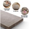 imageHVERSAILTEX Twin Size Armless Futon Mattress Covers for Traditional Japanese Futon Mattress Soft Chenille Couch Slipcovers Floor Mats Sofa Protector Zippered Sleeper Sofa CoverGreyTaupe