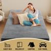 imageHVERSAILTEX Twin Size Armless Futon Mattress Covers for Traditional Japanese Futon Mattress Soft Chenille Couch Slipcovers Floor Mats Sofa Protector Zippered Sleeper Sofa CoverGreyGrey