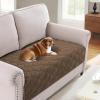 imageHVERSAILTEX Couch Cover Chenille Pet Fuzzy Sofa Covers for 3 Cushion Couch Anti Slip Washable Sofa Slipcovers with Strap Soft Couch Protector Cover for Dogs Cats Kids36quot x 82quot GreyCoco Mocha