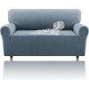imageHVERSAILTEX Jacquard Sofa Slipcover with Waterproof Seat Furniture Protector 1 Piece Stretch Sofa Covers with Elastic Bottom for Kids Pets DogSofa IvoryStone Blue