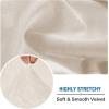 imageHVERSAILTEX Velvet Stretch Couch Cushion Cover Plush Cushion Slipcover for Chair Loveseat Sofa Cushion Furniture Protector Seat Cushion Sofa Cover 2 Piece Large Sofa Cushion Covers Ivory