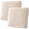 imageHVERSAILTEX Velvet Stretch Couch Cushion Cover Plush Cushion Slipcover for Chair Loveseat Sofa Cushion Furniture Protector Seat Cushion Sofa Cover 2 Piece Large Sofa Cushion Covers Ivory